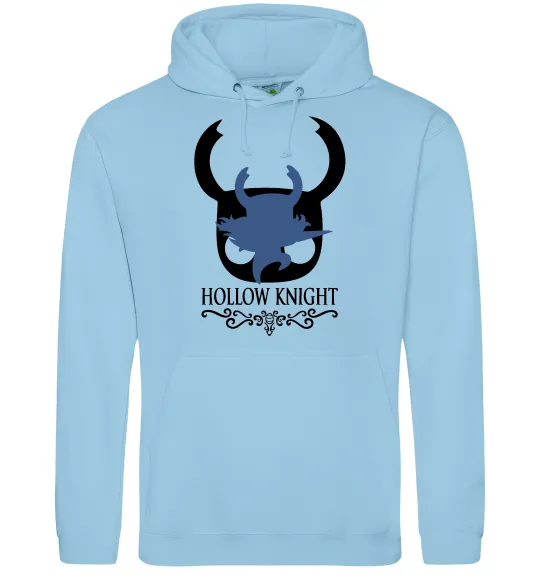 Чоловіча толстовка (худі) Hollow knight лицар Блакитний фото