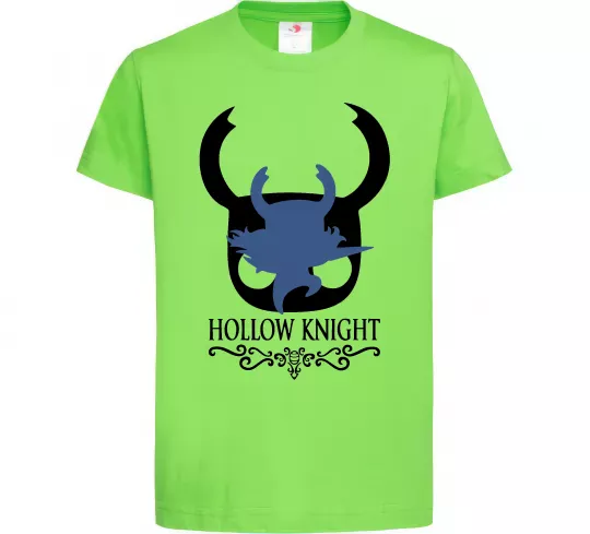 Детская футболка Hollow knight лицар Лаймовый фото
