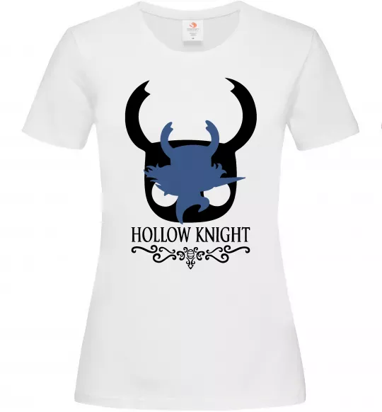 Женская футболка Hollow knight лицар Белый фото