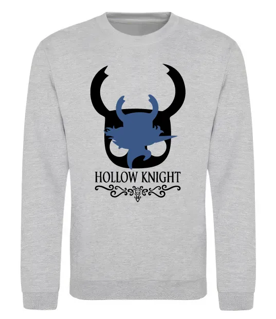 Свитшот Hollow knight лицар Серый меланж фото