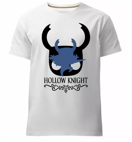 Мужская премиум футболка Hollow knight лицар Белый фото