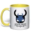 Чашка с цветной ручкой Hollow knight лицар Солнечно желтый фото