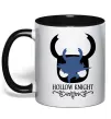 Чашка с цветной ручкой Hollow knight лицар Черный фото