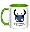 Чашка з кольоровою ручкою Hollow knight лицар Лаймовий фото