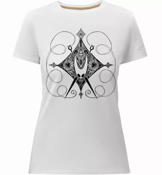 Женская премиум футболка Hollow knight game Белый фото