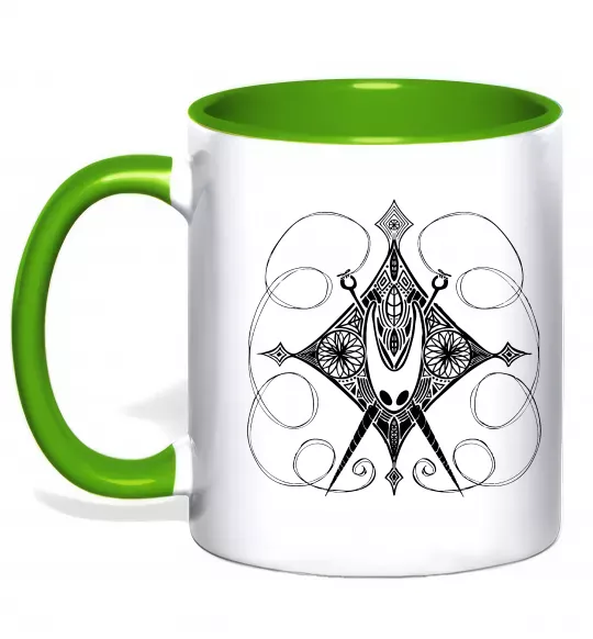 Чашка с цветной ручкой Hollow knight game Зеленый фото