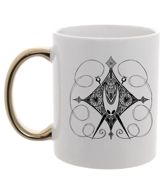 Чашка с цветной ручкой Hollow knight game Золото фото