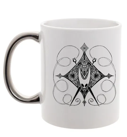 Чашка с цветной ручкой Hollow knight game Серебро фото