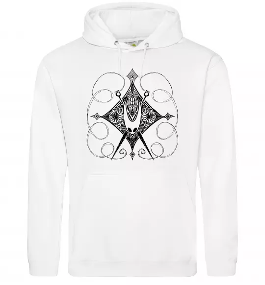 Чоловіча толстовка (худі) Hollow knight game Білий фото