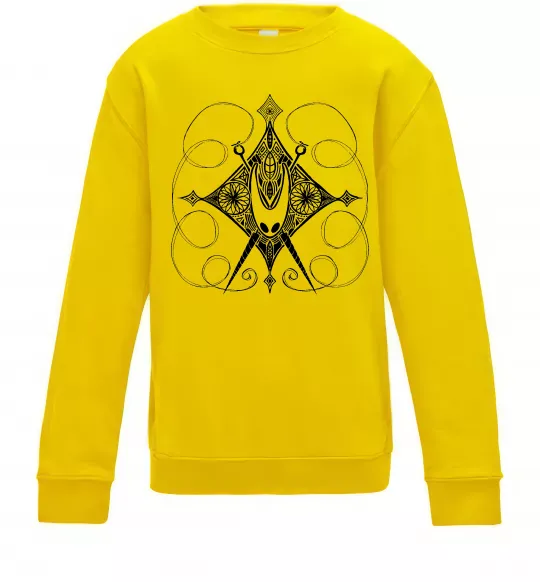 Детский Свитшот Hollow knight game Солнечно желтый фото