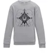 Детский Свитшот Hollow knight game Серый меланж фото