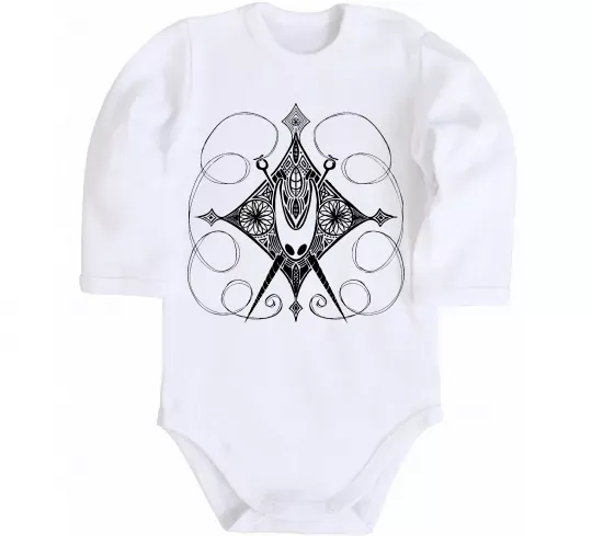 Детский боди Hollow knight game Белый фото