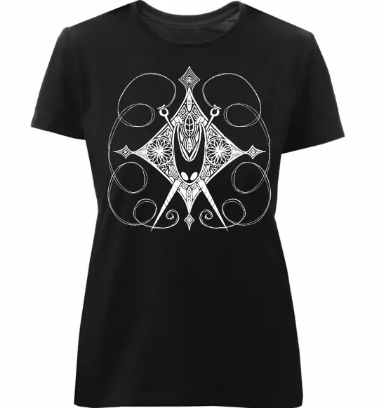 Женская премиум футболка Hollow knight game Черный фото