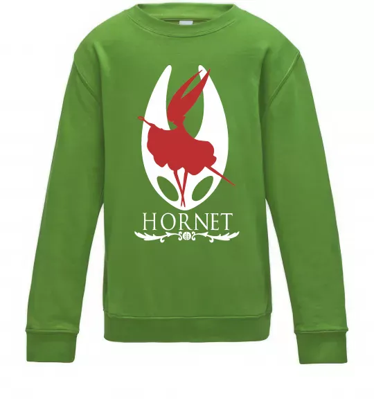 Детский Свитшот Hollow knight Hornet Лаймовый фото