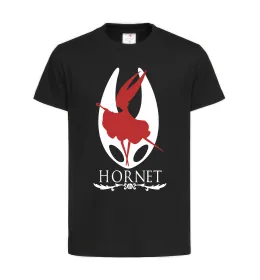 Дитяча футболка Hollow knight Hornet Чорний фото