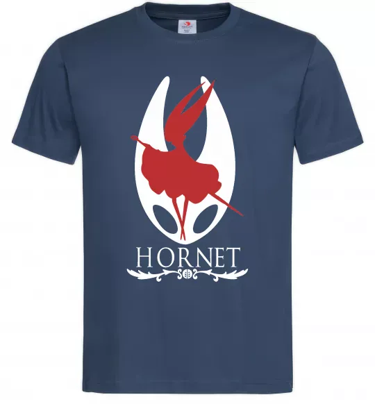 Мужская футболка Hollow knight Hornet Темно-синий фото