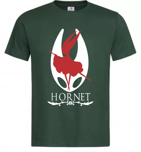 Мужская футболка Hollow knight Hornet Темно-зеленый фото