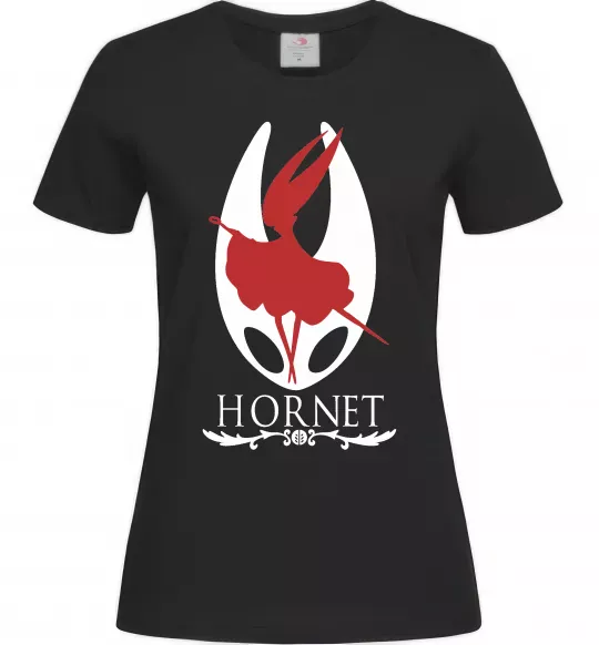Женская футболка Hollow knight Hornet Черный фото