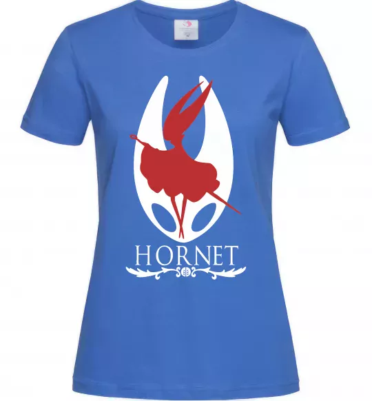 Женская футболка Hollow knight Hornet Ярко-синий фото