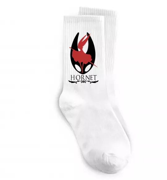 Носки Hollow knight Hornet Белый фото
