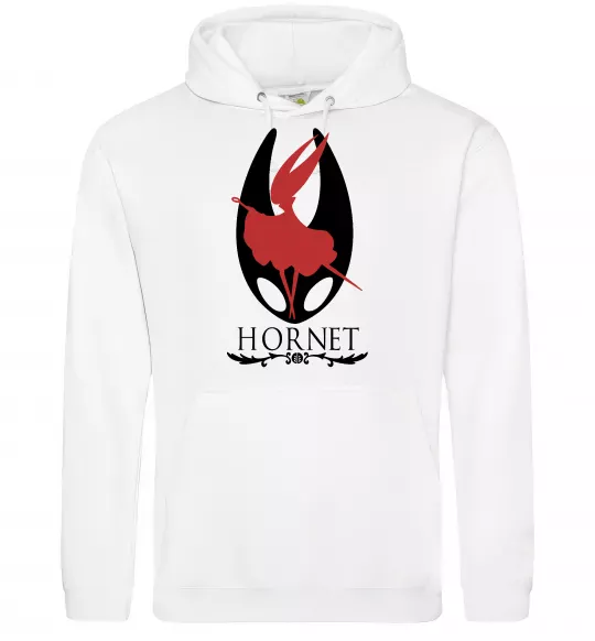 Мужская толстовка (худи) Hollow knight Hornet Белый фото