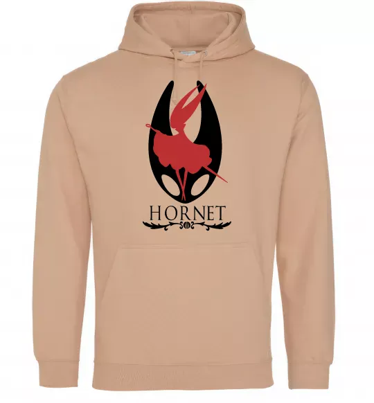Мужская толстовка (худи) Hollow knight Hornet Песочный фото