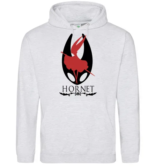 Жіноча толстовка (худі) Hollow knight Hornet Сірий меланж фото