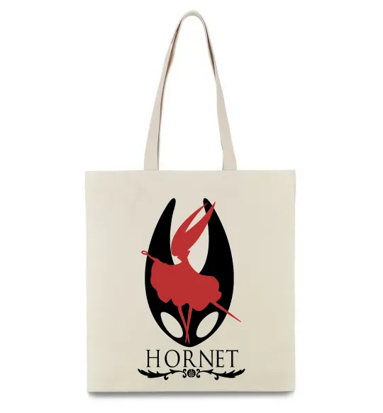 Эко-сумка Hollow knight Hornet Бежевый фото