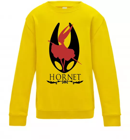 Детский Свитшот Hollow knight Hornet Солнечно желтый фото