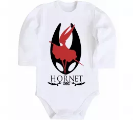 Детский боди Hollow knight Hornet Белый фото