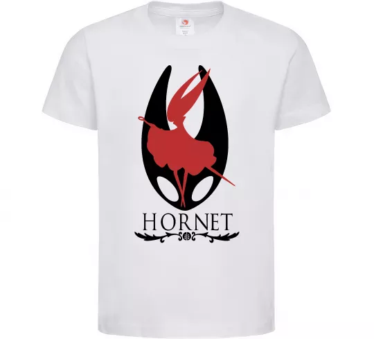 Детская футболка Hollow knight Hornet Белый фото