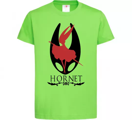 Детская футболка Hollow knight Hornet Лаймовый фото