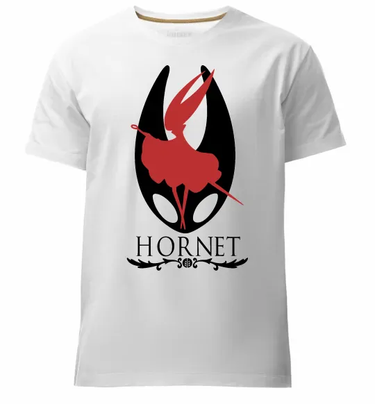 Чоловіча преміум футболка Hollow knight Hornet Білий фото