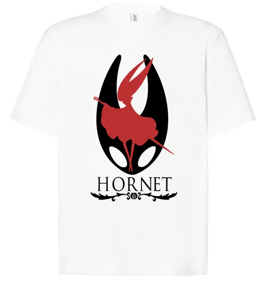 Футболка Оверсайз Hollow knight Hornet Белый фото