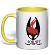 Чашка с цветной ручкой Hollow knight Hornet Солнечно желтый фото