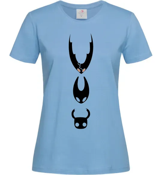 Женская футболка Hollow knight characters Голубой фото