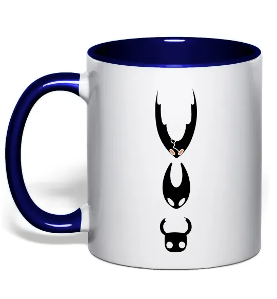 Чашка с цветной ручкой Hollow knight characters Глубокий темно-синий фото