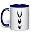 Чашка с цветной ручкой Hollow knight characters Глубокий темно-синий фото