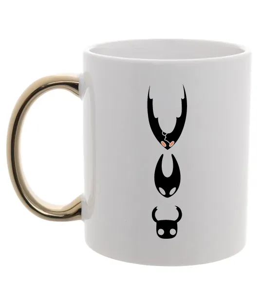 Чашка с цветной ручкой Hollow knight characters Золото фото