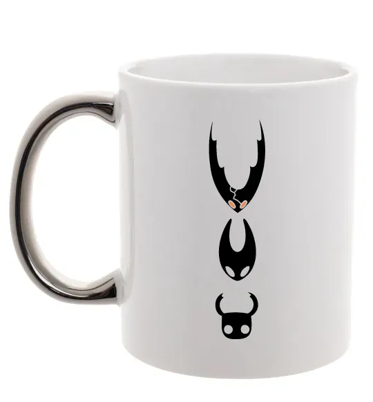 Чашка с цветной ручкой Hollow knight characters Серебро фото