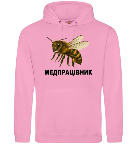 Мужская толстовка (худи) Медпрацівник Розовый фото
