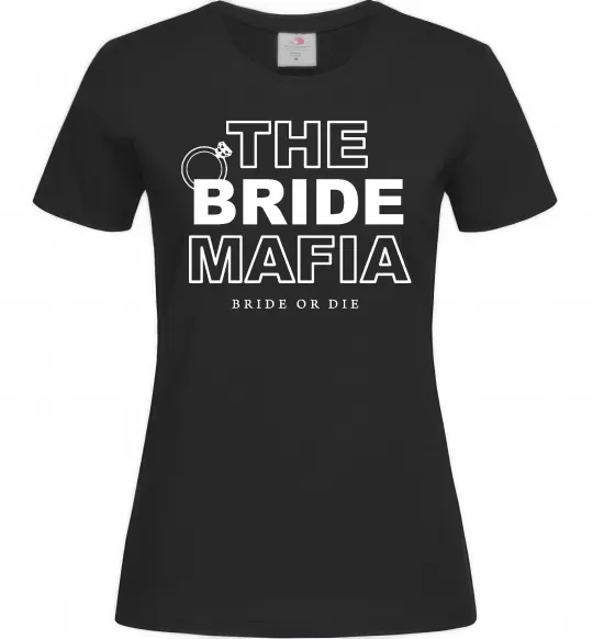 Женская футболка The bride mafia Черный фото