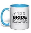 Чашка с цветной ручкой The bride mafia Голубой фото