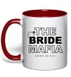Чашка с цветной ручкой The bride mafia Красный фото