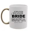 Чашка с цветной ручкой The bride mafia Золото фото