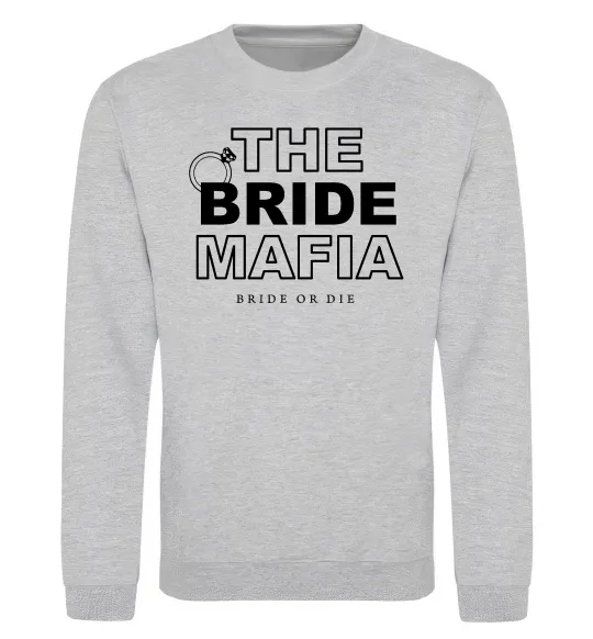 Світшот The bride mafia Сірий меланж фото