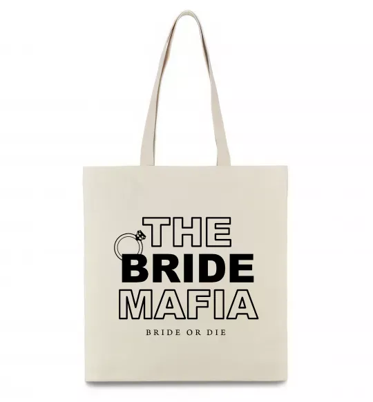 Еко-сумка The bride mafia Бежевий фото