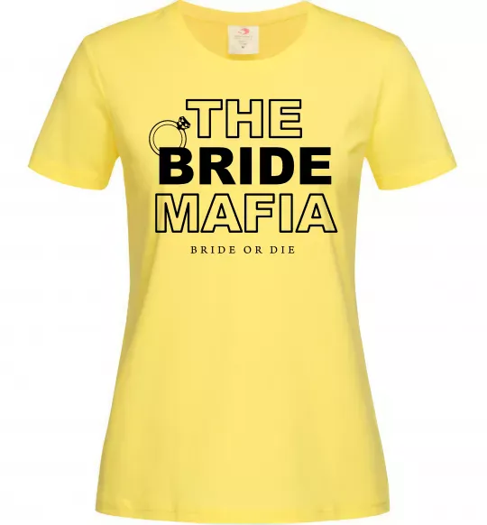 Женская футболка The bride mafia Лимонный фото
