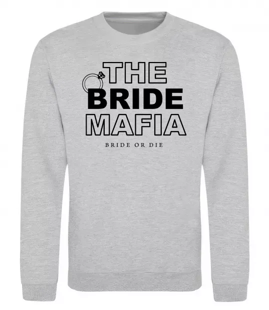 Світшот The bride mafia Сірий меланж фото