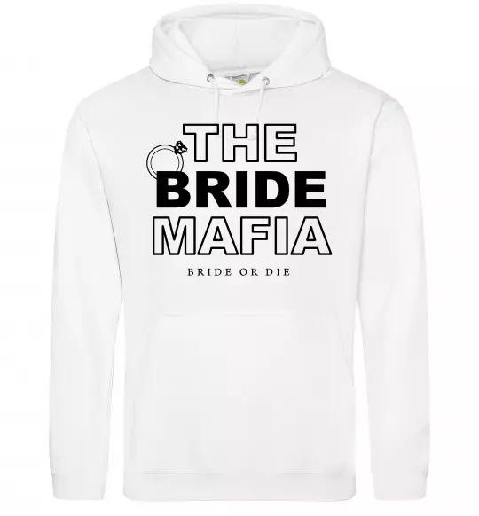 Женская толстовка (худи) The bride mafia Белый фото